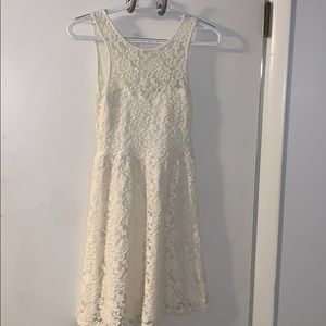 Cream flower pattern dress